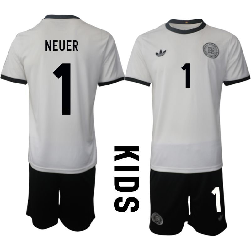 Youth 2025-2026 Season Germany home white #1 Soccer Jersey